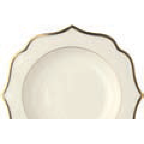 Тарілка глибока із золотими обідками"IONICA" Ø22см"LE COQ PORCELAINE" Тарілка глибока із золотими обідками"IONICA" Ø22см"LE COQ PORCELAINE"