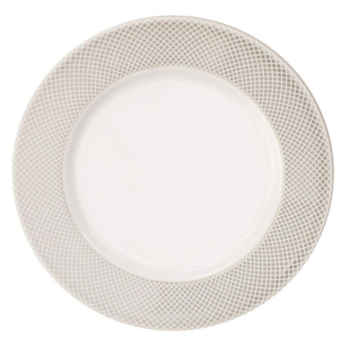 Плоска тарілка 23 см. з бежевими краями "Norwich" Плоска тарілка 23 см. з бежевими краями "Norwich"